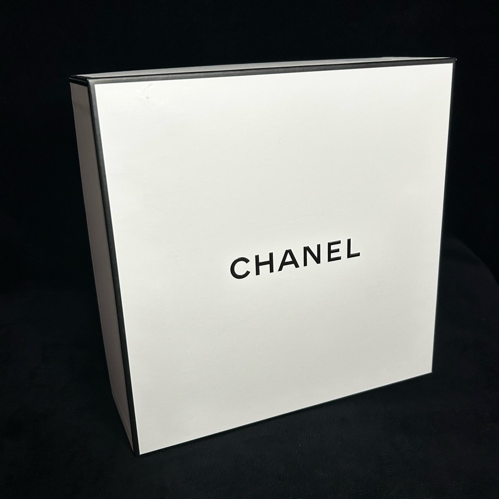 CHANEL Classic White Box with Black Accents
